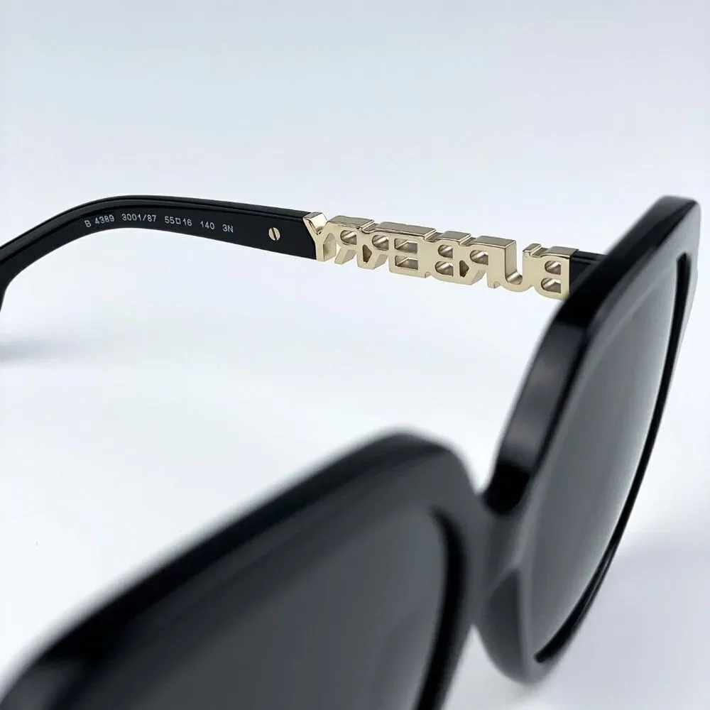 SALE! NEW Burberry BE4389 Joni 300187  Black Dark Grey Square Women Sunglasses - Picture 11 of 12